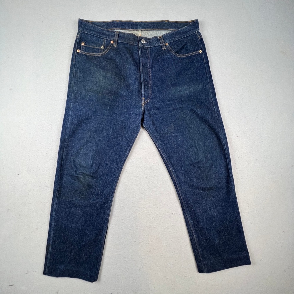 Vintage Levi's 501 Jeans Mens 38x30 Denim Button Fly Straight Leg USA Made 80s